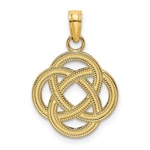 10K Gold Small Celtic Eternity Knot Circle Charm